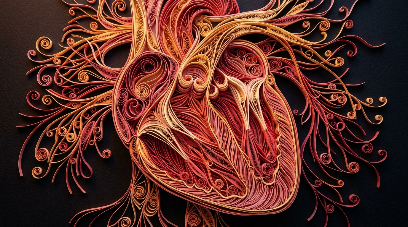 Endothelial Neurovascular Coupling & Coronary Microcirculation in Frameless 3D Paper Quilling
