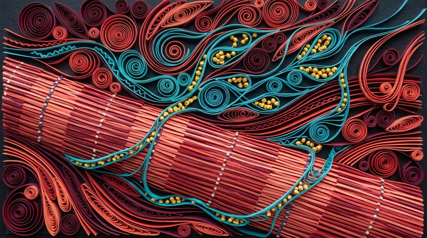 Soleus Muscle Fiber Quilling Art