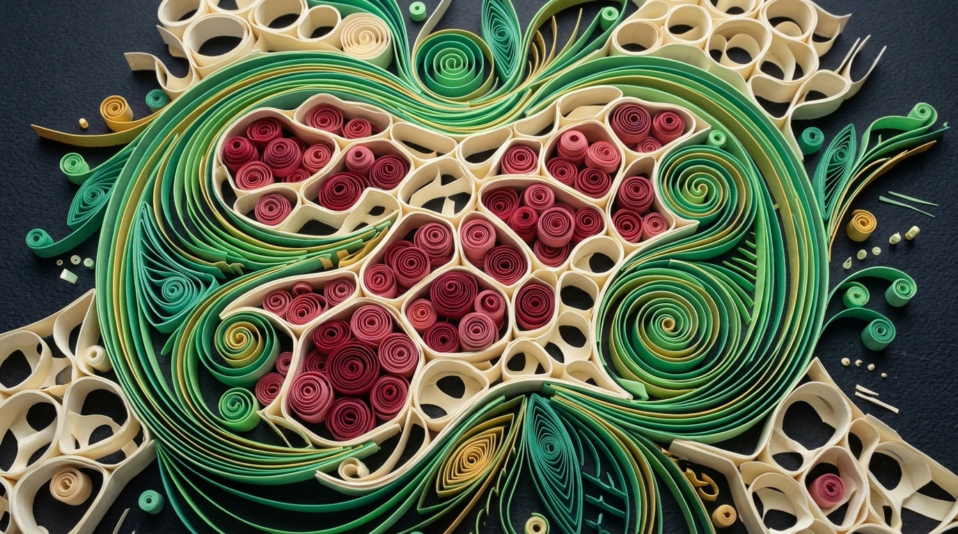 Marie Curie Bone Marrow Architecture Quilling Art